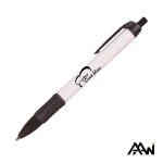 Custom Widebody Grip Pen Glossy White Barrel - Matte