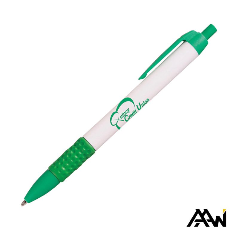 Custom Widebody Grip Pen Glossy White Barrel - Matte - 3