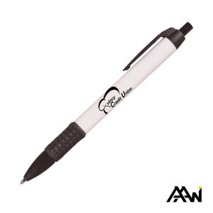 Custom Widebody Grip Pen Glossy White Barrel - Matte