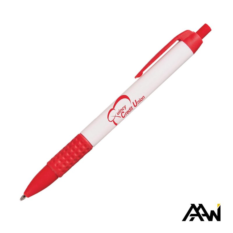 Custom Widebody Grip Pen Glossy White Barrel - Matte - 7