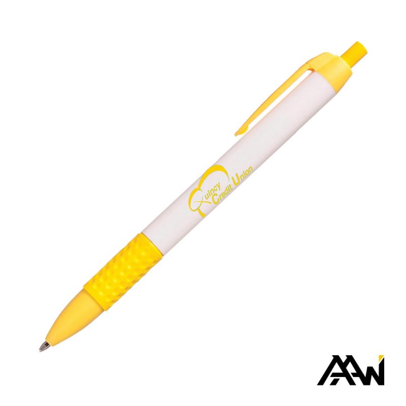 Custom Widebody Grip Pen Glossy White Barrel - Matte - 8