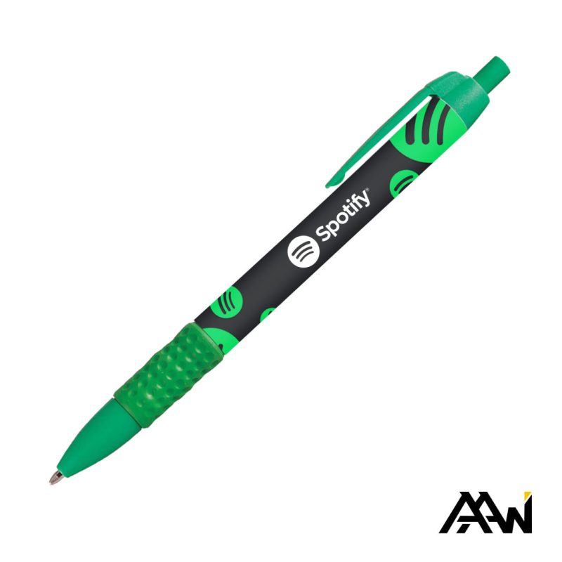 Custom Widebody Grip Pen VividPrint™ Barrel - Matte Colored Accent - 3