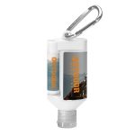 Custom 1.9 oz Duo Bottle SPF 30 Sunscreen + SPF 15 Lip Balm + Carabiner - 7