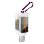 Custom 1.9 oz Duo Bottle SPF 30 Sunscreen + SPF 15 Lip Balm + Carabiner - 9