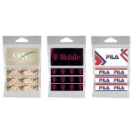 Custom 3-Piece Dye-Sublimated Fold-Over Elastic Hair Ties w/ Card Holder (Includes