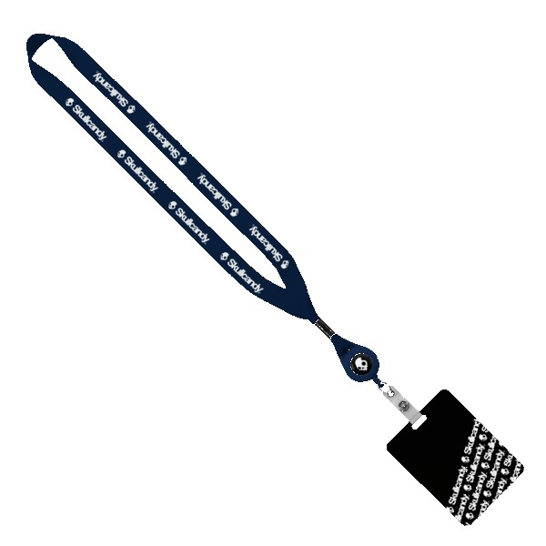 34-Retractable-Lanyard-with-3-x-4-ID-Badge-LP34MZIP-BCP34 Custom 3/4" Retractable Lanyard with 3" x 4" ID Badge