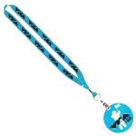 Custom 3/4" Sublimated Lanyard with 4" Round ID Badge
