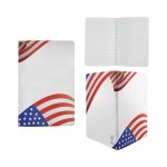 Custom 4" X 6" Patriotic Sewn Paper Cover Notebook - 1