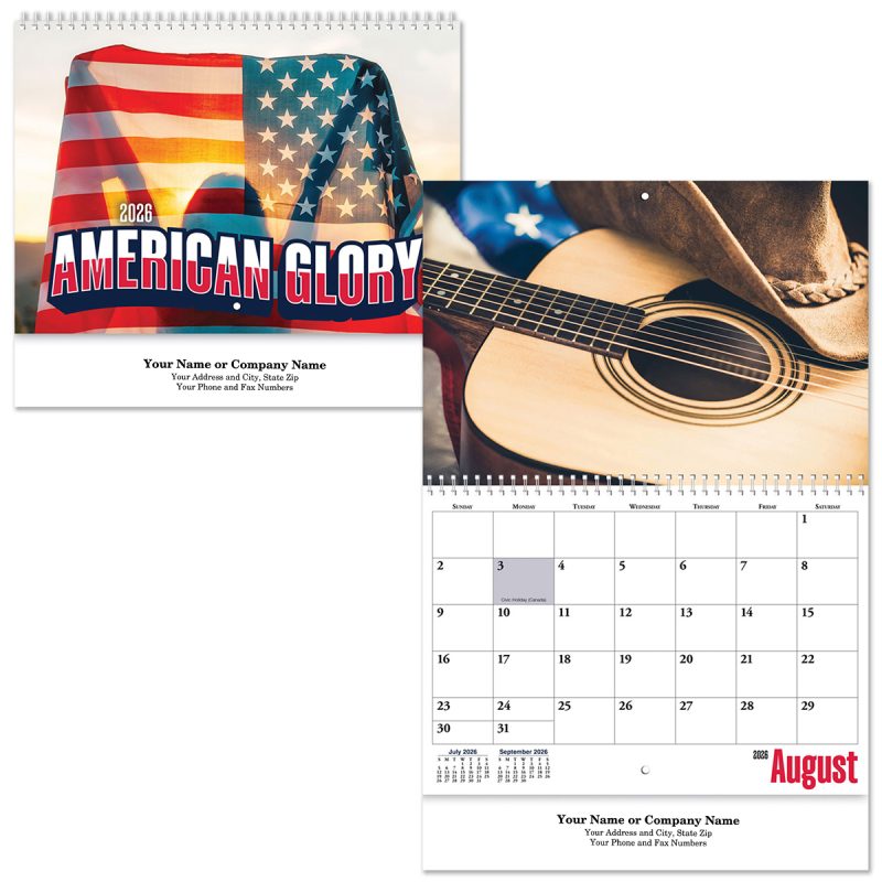 Custom American Glory Spiral Wall Calendar