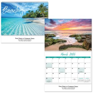 Custom Beaches Spiral Wall Calendar