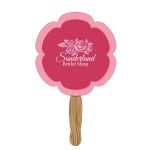 Custom Hand Held Paper Fan - Flower 2 - 4