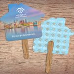 Custom Hand Held Paper Fan - House - 6