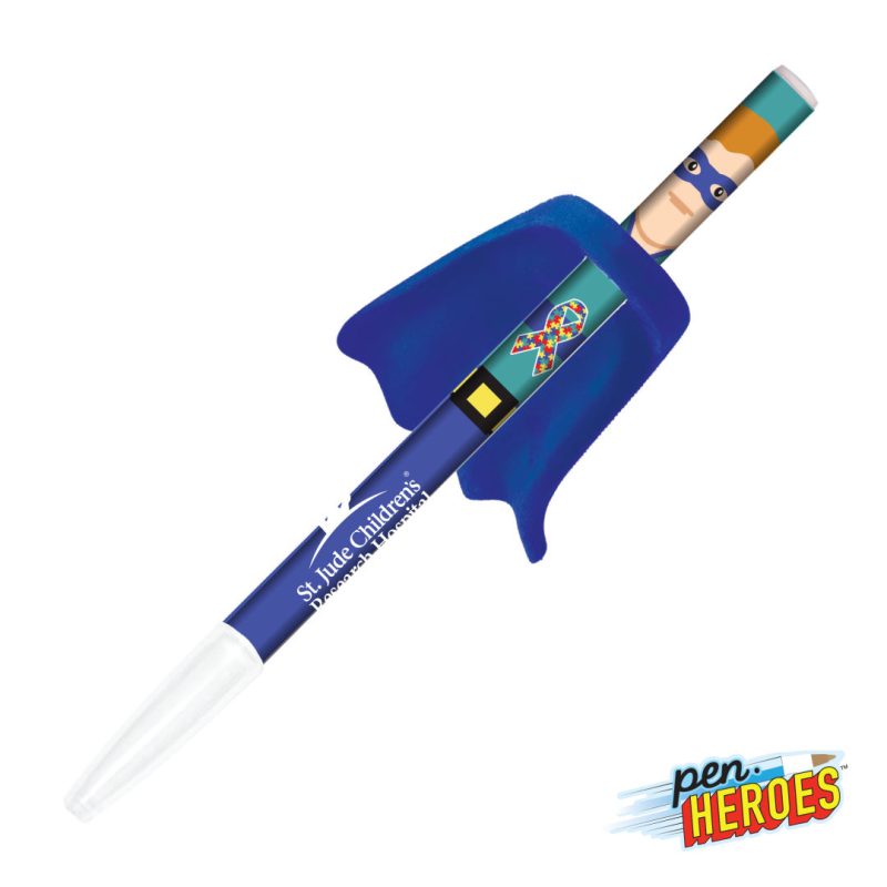 Pen-Heroes™-Awareness-Series-Male-wCape-HRO104-M Custom Pen Heroes™ Awareness Series Male w/Cape