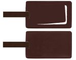 Custom Top Grain Leather Luggage Tag w/Security Flap (Domestic) - 3