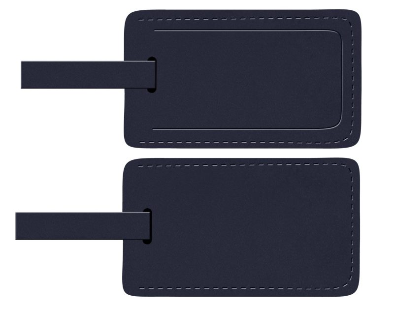 Custom Top Grain Leather Luggage Tag w/Security Flap (Domestic) - 4