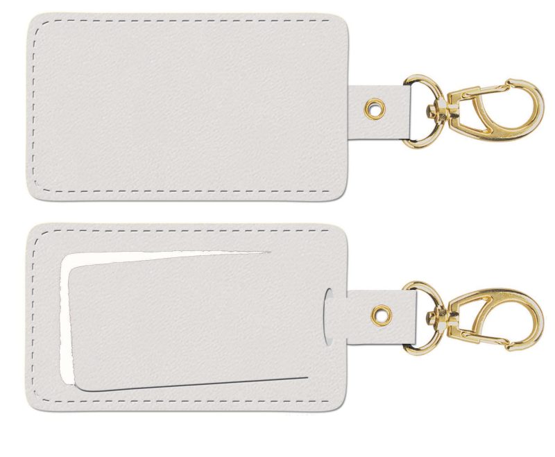 Custom Top Grain Leather Swivel Luggage Tag (Domestic) - 7
