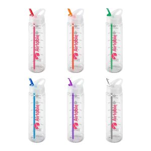 Custom Water Bottle with Flip Up Spout & Hydration Mark - 32 Oz.