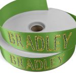 Custom 1 1/2" Badge Satin Ribbon - 100yd Roll - Sparkle - 8