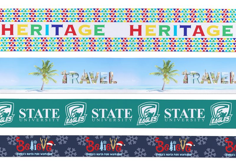 1-12-Badge-Satin-Ribbon-100yd-Roll-Sublimation-DS50BAR1510 Custom 1 1/2" Badge Satin Ribbon - 100yd Roll - Sublimation