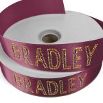 Custom 1 1/2" Badge Satin Ribbon - 25yd Roll - Sparkle - 4