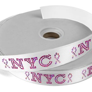 Custom 1" Badge Satin Ribbon - 100yd Roll - Sparkle