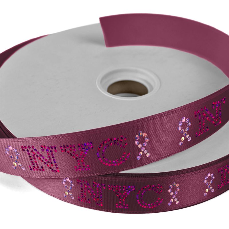 Custom 1" Badge Satin Ribbon - 100yd Roll - Sparkle - 4