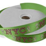 Custom 1" Badge Satin Ribbon - 100yd Roll - Sparkle - 7