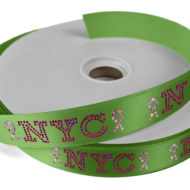 Custom 1" Badge Satin Ribbon - 100yd Roll - Sparkle - 7