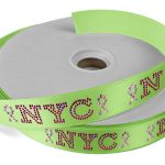 Custom 1" Badge Satin Ribbon - 100yd Roll - Sparkle - 9
