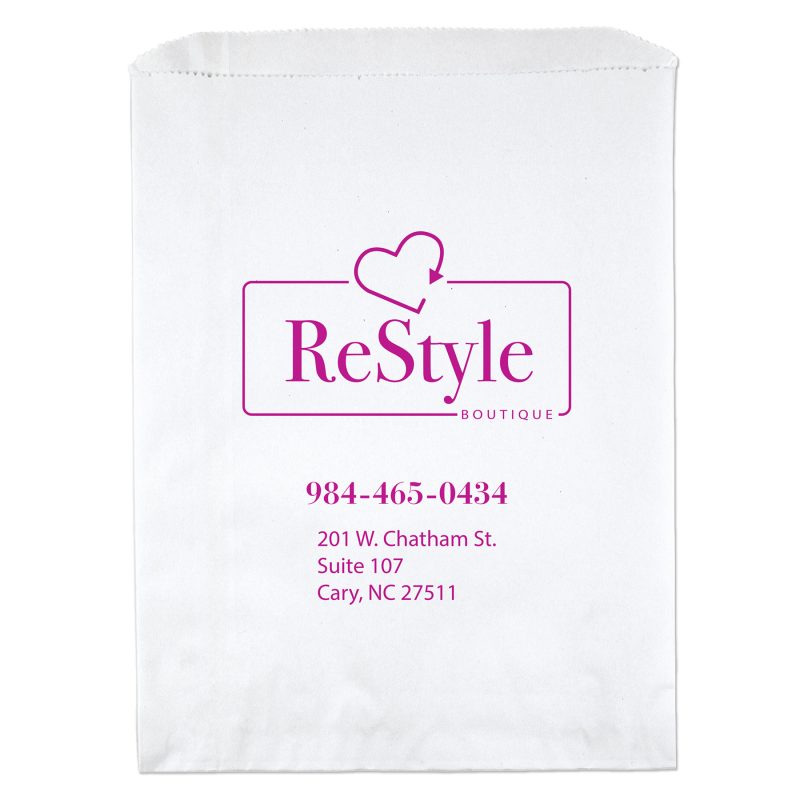 Custom 10W x 13H Merchandise Bag - Flexo Ink Print