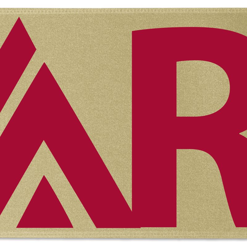 Custom 12" Badge Satin Ribbon - 100yd Roll - Brilliance - Matte Finish - 5