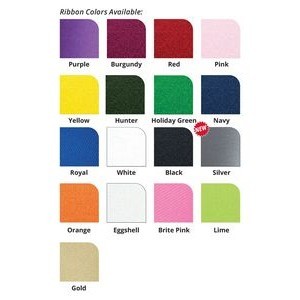 Custom 12" Badge Satin Ribbon - 25yd Roll - Brilliance - Matte Finish - 1