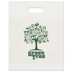 Custom 12W x 15H x 3 Eco Die Cut Handle Bag - Flexo Ink Print