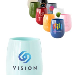 Custom 12oz Colored Stemless Wine Glass