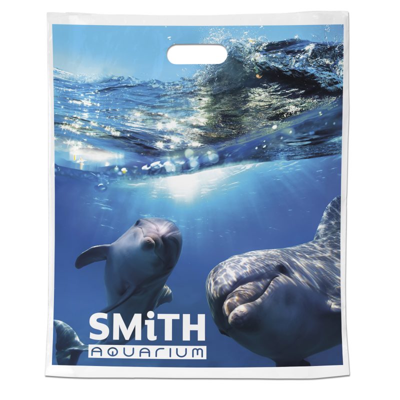 Custom 15W x 18H x 4 Die Cut Bag - Digital Full Color