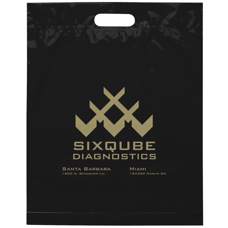 Custom 15W x 19H x 3 Die Cut Handle Bag - Flexo Ink Print - 6