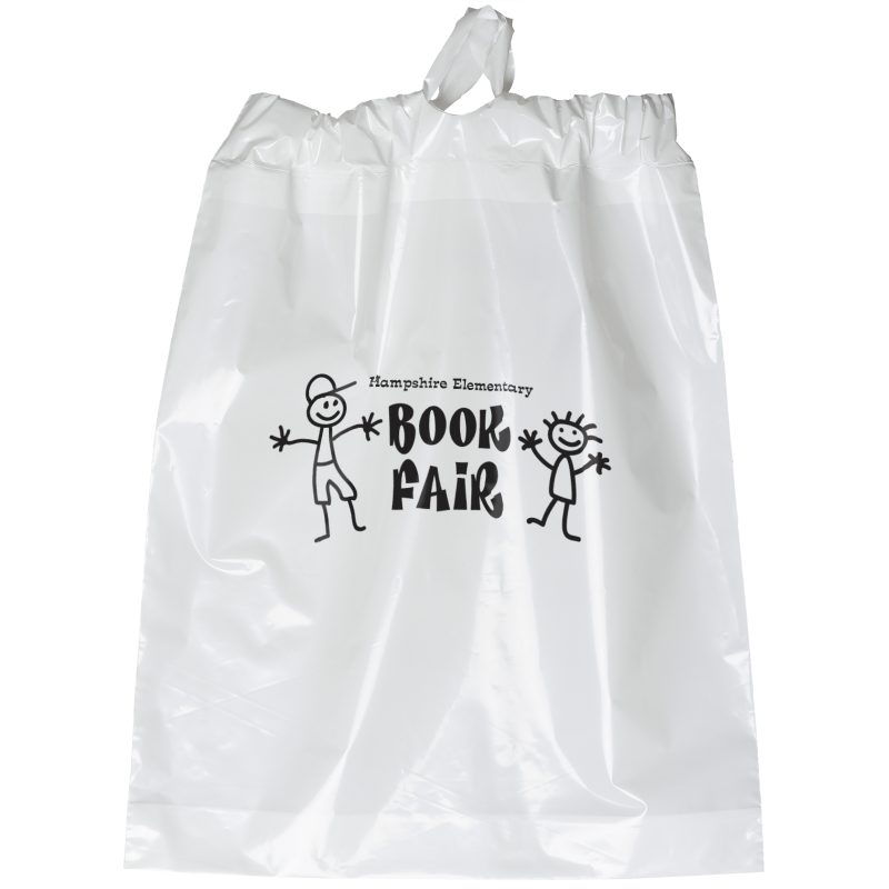 Custom 15W x 19H x 3 Poly-Draw Bag - Flexo Ink Print - 3