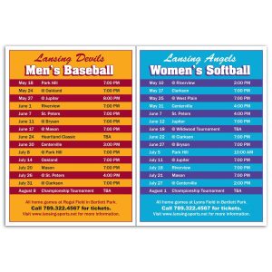 Custom 2" 1 Schedule Magnet