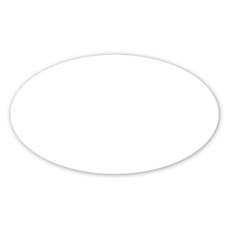 Custom 2 X 3.5" Oval Removable Label - 1