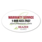 Custom 2 X 3.5" Oval Removable Label
