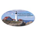 Custom 2 X 4" Oval Repositionable Label