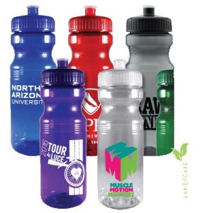 Custom 24 Oz. Colored Bike Bottle w/Push Pull Cap