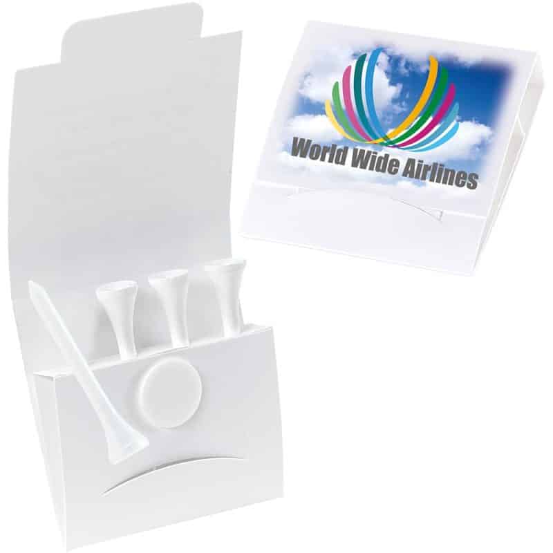 Custom 4-1 Golf Tee Packet - Value Pak ? 2-1/8 tees