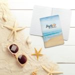 Custom 5" x 7" Seaside Sewn Paper Cover Notebook - 2