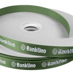 Custom 5/8" Badge Satin Ribbon - 100yrd Roll - Foil Print - 9