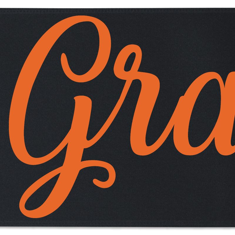 Custom 8" Badge Satin Ribbon - 50yd Roll - Brilliance - Matte Finish