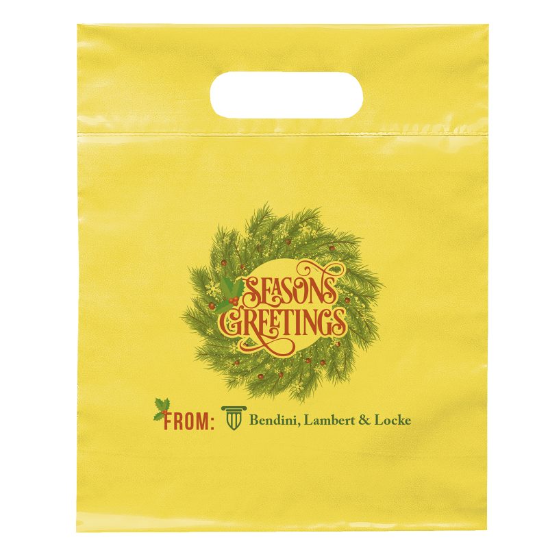 Custom 9 1/2W x 12H Die Cut Handle Bag - Dynamic Color - 2