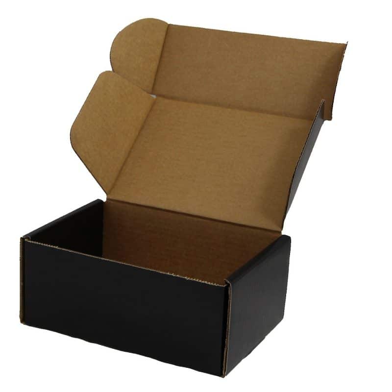 Custom 9 X 6.5 X 4" Black Mailer Box From - 1