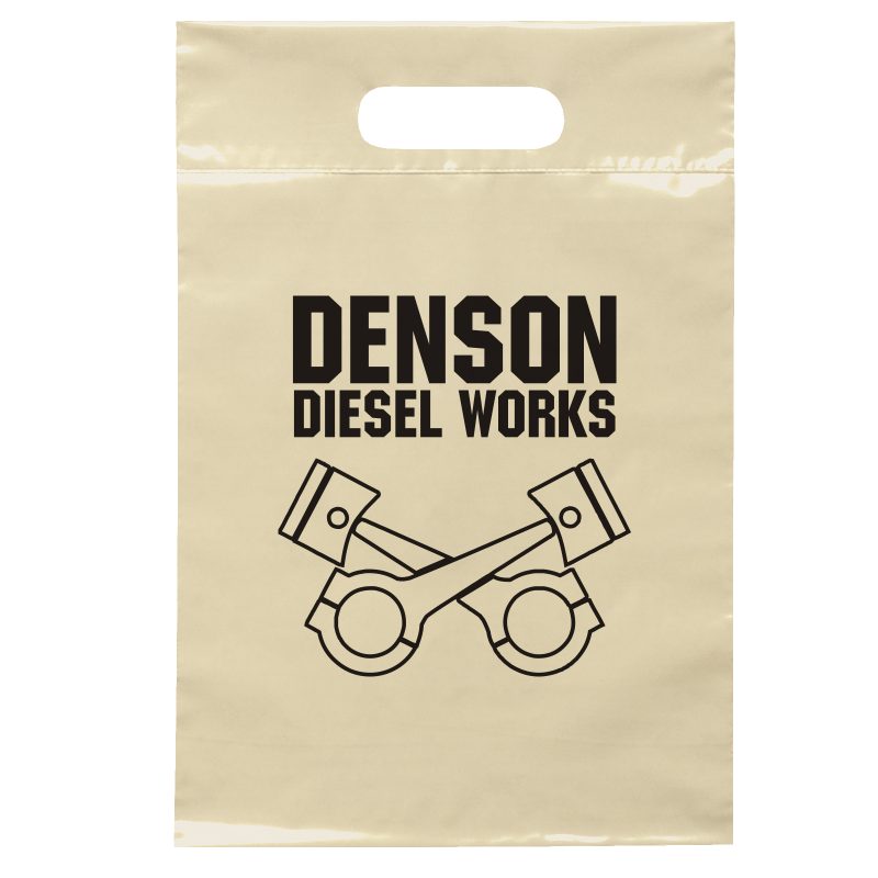 Custom 9 ½W x 14H Die Cut Handle Bag - Flexo Ink Print - 2