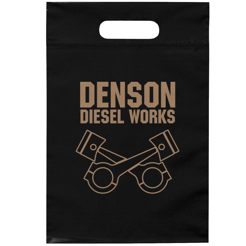 Custom 9 ½W x 14H Die Cut Handle Bag - Flexo Ink Print - 6